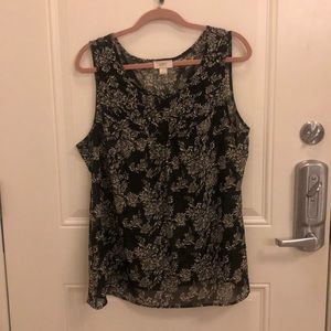 Black Patterned Sleeveless Too